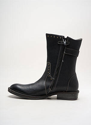 Botine/ghete material neted toc mic negru NOËL fată