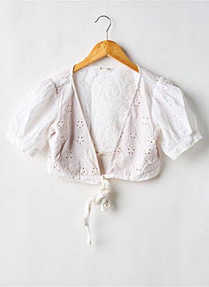 Bluză țesătură poplin mâneci scurte alb FOR LOVE & LEMONS femeie