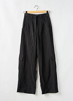 Pantalon larg talie cu cleme talie înaltă negru NASTY GAL femeie