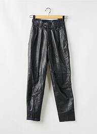 Pantalon drept talie cu cleme talie înaltă negru SANS MARQUE femme