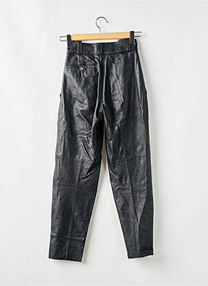 Pantalon drept talie cu cleme talie înaltă negru SANS MARQUE femeie