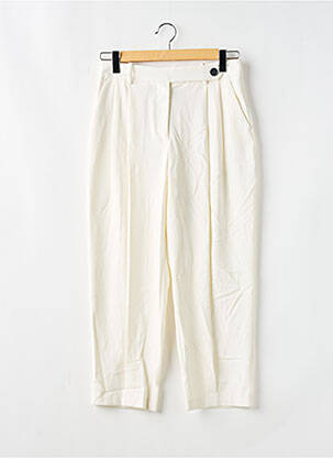 Pantalon 7/8 talie înaltă talie înaltă alb ZARA femeie