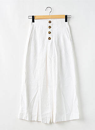 Pantalon 7/8 alb ZARA TRAFALUC femeie