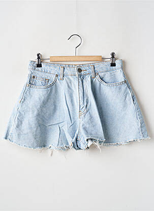 Șort țesătură denim talie înaltă albastru BOOHOO femeie
