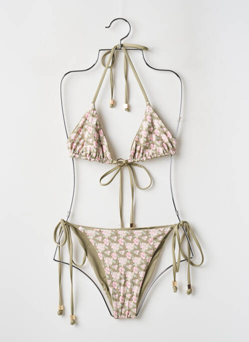 Costum de baie din două piese verde LOUNGE femeie