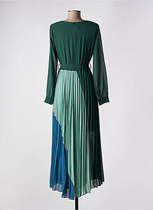 Rochie lungă mâneci lungi mâneci lungi verde DIXIE femeie