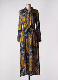 Rochie lungă mâneci lungi mâneci lungi galben DIXIE femme