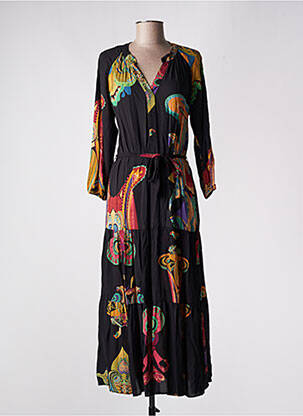 Rochie lungă mâneci lungi mâneci lungi negru DESIGUAL femeie