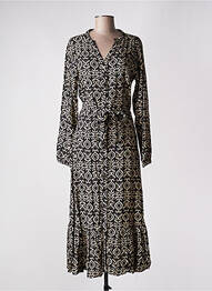 Rochie lungă mâneci lungi mâneci lungi negru GARCIA femeie