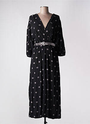 Rochie lungă mâneci scurte mâneci scurte negru DIXIE femeie