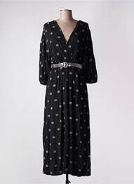Rochie lungă mâneci scurte mâneci scurte negru DIXIE femme