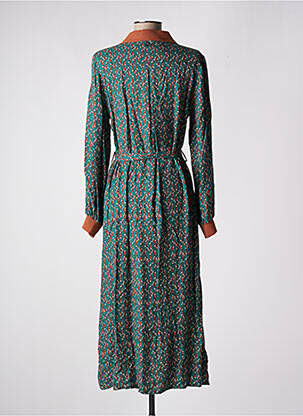 Rochie lungă mâneci lungi mâneci lungi verde DIXIE femeie