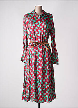 Rochie lungă mâneci lungi mâneci lungi verde DIXIE femeie