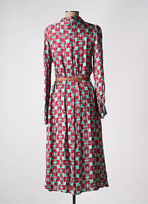 Rochie lungă mâneci lungi mâneci lungi verde DIXIE femeie