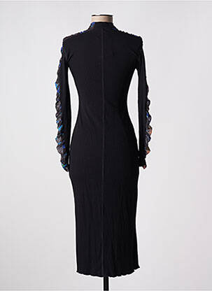 Rochie midi mâneci lungi mâneci lungi negru DESIGUAL femeie