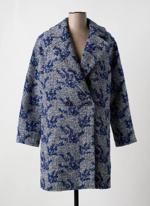 Palton lung albastru DESIGUAL femeie