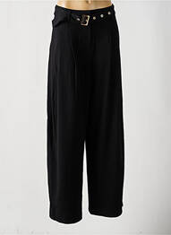 Pantalon drept închidere cu fermoar sub clapetă cu cârlig negru DESIGUAL femeie