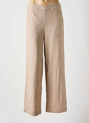 Pantalon evazat talie elastică bej KAFFE femeie