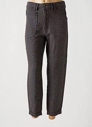 Pantalon 7/8 închidere cu fermoar sub clapetă cu nasturi albastru FREEMAN T.PORTER femeie