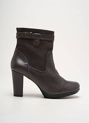 Botine/ghete material neted toc de 4 la 6 cm maro MASVA femeie