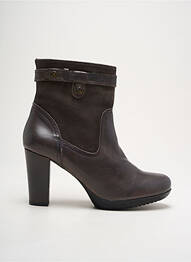 Botine/ghete material neted toc de 4 la 6 cm maro MASVA femeie