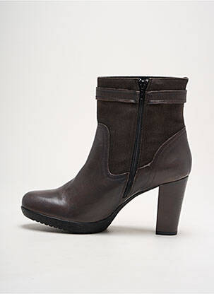 Botine/ghete material neted toc de 4 la 6 cm maro MASVA femeie