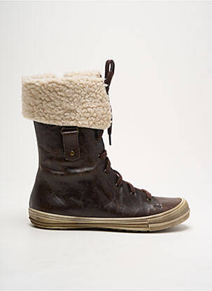 Botine/ghete material neted vârf rotund maro BELLAMY fată