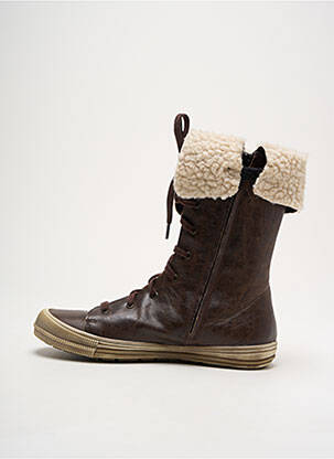 Botine/ghete material neted vârf rotund maro BELLAMY fată