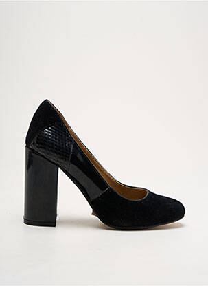 Pantofi cu toc material neted toc de 7 la 9 cm negru MARIAMARE femeie