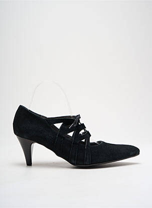 Pantofi cu toc nubuc toc de 4 la 6 cm negru MONDRIE femeie