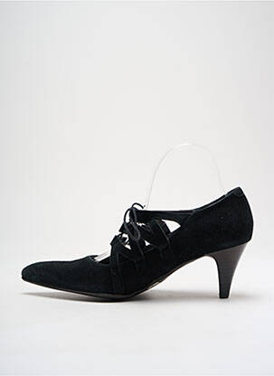Pantofi cu toc nubuc toc de 4 la 6 cm negru MONDRIE femeie