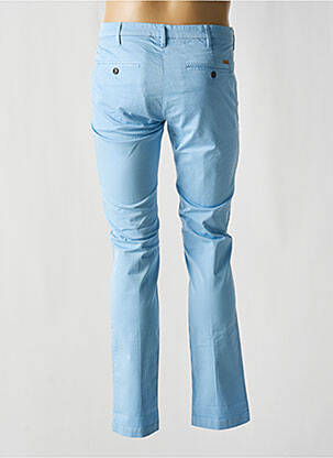 Pantalon chino țesătură poplin talie joasă albastru 40WEFT bărbat