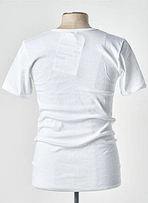 Tricou croială cambrată mâneci scurte alb ACHEL bărbat