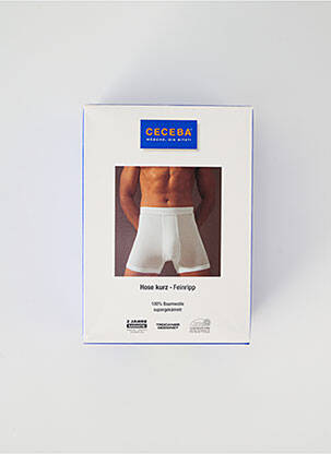 Boxer elasticitate alb CECEBA homme