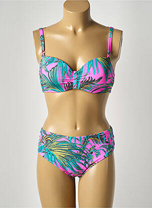 Costum de baie din două piese elasticitate top sutien modelat roz ANITA femeie