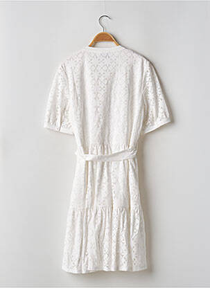Rochie midi imprimeu floral mâneci scurte alb LEO & UGO femeie