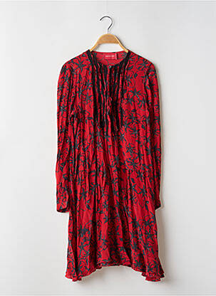 Rochie midi imprimeu floral mâneci lungi roșu ZADIG & VOLTAIRE femeie