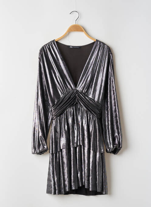 Rochie scurtă argintiu ZARA femeie