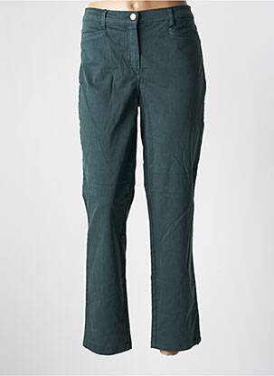 Pantalon drept țesătură poplin mărime normală verde SYM femeie