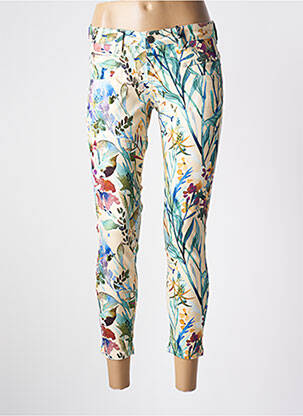 Pantalon 7/8 elasticitate talie joasă bej FREEMAN T.PORTER femeie