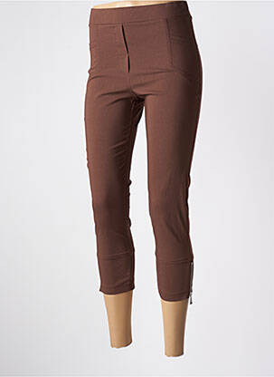 Pantalon trei sferturi maro HALOGENE femeie