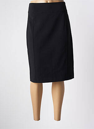 Fustă midi talie cu cleme negru BRUNO SAINT HILAIRE femeie