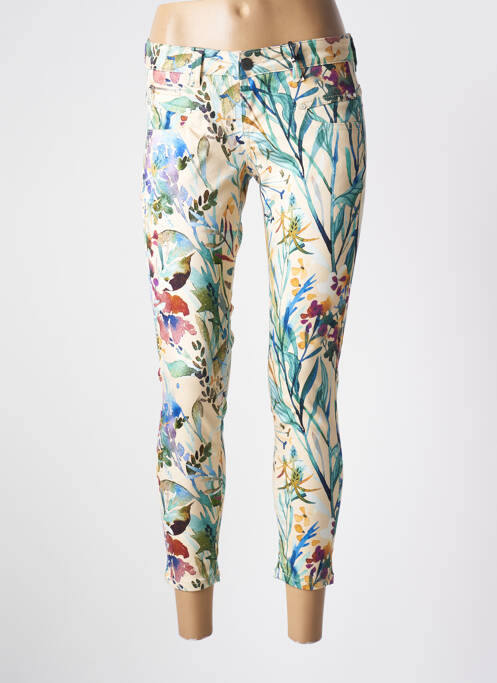 Pantalon 7/8 elasticitate talie joasă bej FREEMAN T.PORTER femme