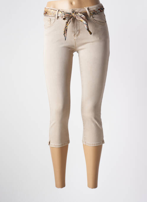 Pantalon trei sferturi maro ONADO femeie