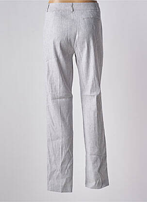 Pantalon drept talie cu cleme mărime normală gri BRUNO SAINT HILAIRE femeie