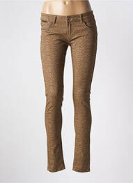 Pantalon slim talie joasă talie joasă maro TOXIK3 femeie