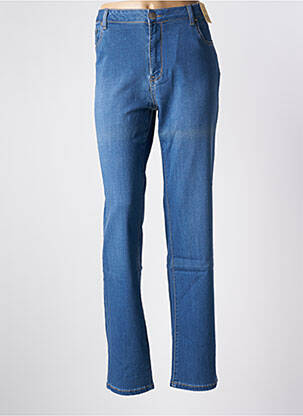 Blugi cu croială dreaptă albastru KY CREATION femeie