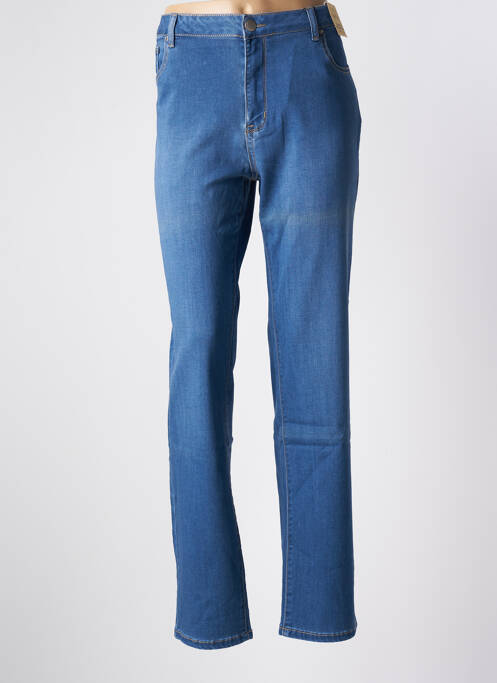 Blugi cu croială dreaptă albastru KY CREATION femeie