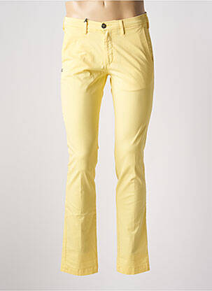 Pantalon chino elasticitate talie joasă galben 40WEFT bărbat