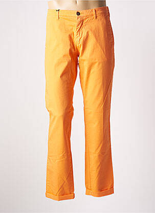 Pantalon chino elasticitate talie joasă portocalie 40WEFT bărbat